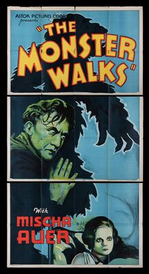 Lot #330 - THE MONSTER WALKS (1932) - Bryan Fuller Collection: US Three-Sheet, 1938