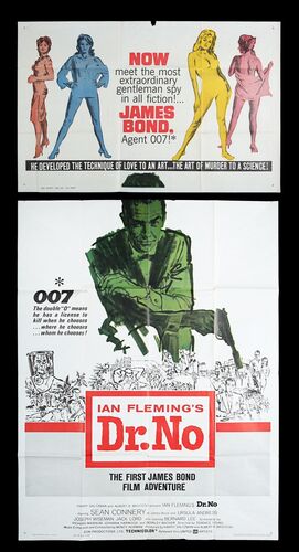 Lot #332 - JAMES BOND: DR. NO (1962) - Bryan Fuller Collection: US Three-Sheet, 1962