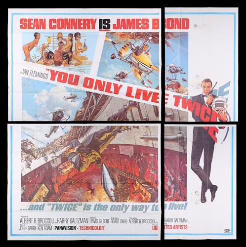 Lot #334 - JAMES BOND: YOU ONLY LIVE TWICE (1967) - Bryan Fuller Collection: US Six-Sheet, 1967