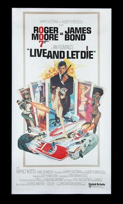 Lot #337 - JAMES BOND: LIVE AND LET DIE (1973) - Bryan Fuller Collection: US Three-Sheet, 1973
