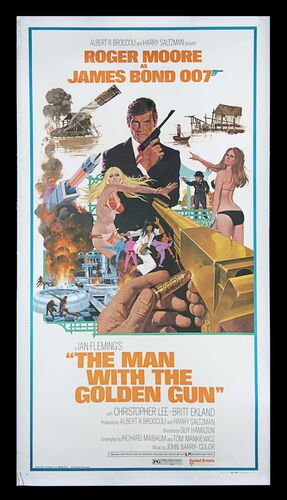 Lot #338 - JAMES BOND: THE MAN WITH THE GOLDEN GUN (1974) - Bryan Fuller Collection: US Three-Sheet, 1974