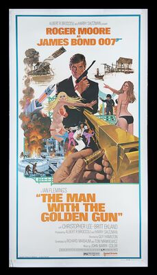 Lot #338 - JAMES BOND: THE MAN WITH THE GOLDEN GUN (1974) - Bryan Fuller Collection: US Three-Sheet, 1974