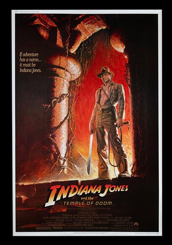 Lot #356 - INDIANA JONES AND THE TEMPLE OF DOOM (1984) - Bryan Fuller Collection: US 60" x 40", 1984