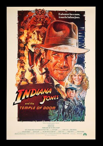 Lot #357 - INDIANA JONES AND THE TEMPLE OF DOOM (1984) - Bryan Fuller Collection: US One-Sheet, 1984