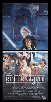 Lot #375 - STAR WARS: RETURN OF THE JEDI (1983) - Bryan Fuller Collection: US Three-Sheet, 1983