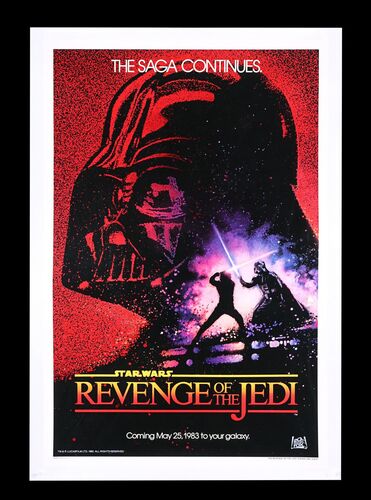 Lot #376 - STAR WARS: REVENGE OF THE JEDI (1983) - Bryan Fuller Collection: US One-Sheet, 1983