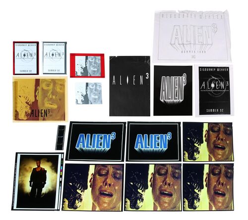 Lot #407 - ALIEN 3 (1992) - FEREF ARCHIVE: Original Poster Concept and Production Transparencies, Negatives and a First Edition Copy of the Book 'Feref Unseen'