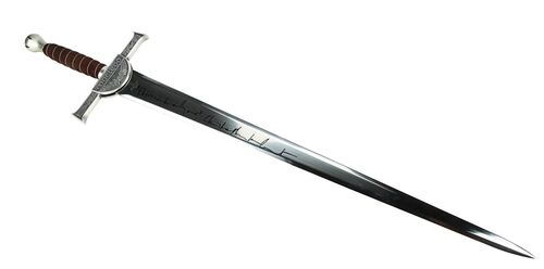 Lot #410 - HIGHLANDER (1986) - Replica 'MacLeod' Sword Autographed and Inscribed by Christopher Lambert