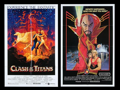 Lot #422 - FLASH GORDON (1980) AND CLASH OF THE TITANS (1981) - Two US One-Sheets, 1980, 1981