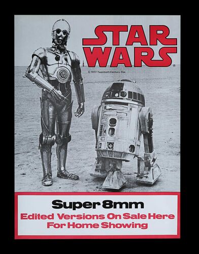 Lot #428 - STAR WARS: A NEW HOPE (1977) - British Super 8mm Poster, 1978