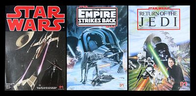 Lot #432 - STAR WARS ORIGINAL TRILOGY (1977-83) - Video/Computer Game Posters, 1980s