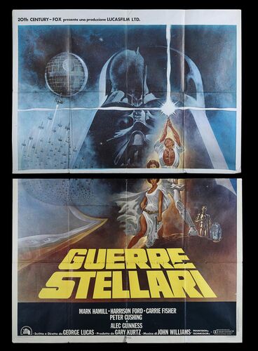 Lot #437 - STAR WARS: A NEW HOPE (1977) - Italian Two-Panel (4-Fogli), 1977