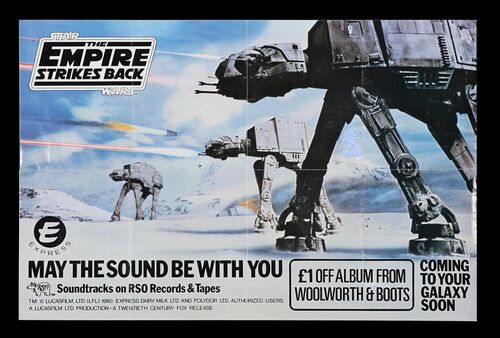 Lot #443 - STAR WARS: THE EMPIRE STRIKES BACK (1980) - British Soundtrack Poster, 1980