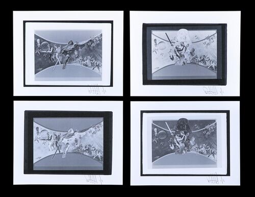 Lot #453 - STAR WARS: A NEW HOPE/EMPIRE STRIKES BACK DOUBLE BILL(1980), STAR WARS: A NEW HOPE/ EMPIRE STRIKES BACK/RETURN OF THE JEDI TRIPLE BILL (1983) - FEREF ARCHIVE: Original Negative with Four 1 of 1 Proof Prints, 2021