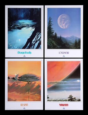 Lot #488 - STAR TOURS (1987) - Four Faux Travel Posters, 1987