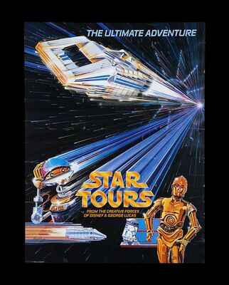Lot #489 - STAR TOURS (1987) - Promotional Poster, 1986