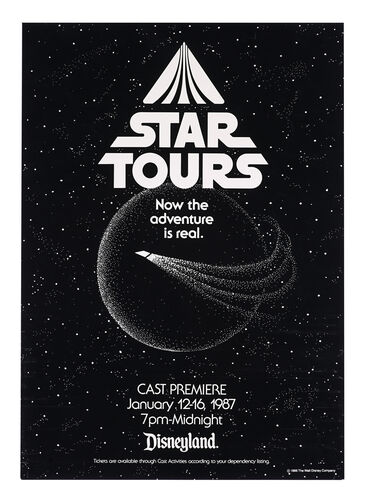 Lot #490 - STAR TOURS (1987) - Promotional Poster, 1987