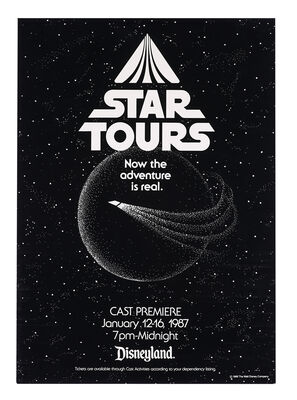 Lot #490 - STAR TOURS (1987) - Promotional Poster, 1987