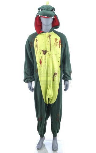 Lot # 19: ZOOLANDER 2 - Derek Zoolander's Distressed Dinosaur Onesie Pajama