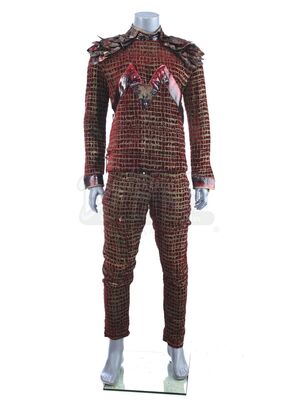Lot # 59: ZOOLANDER 2 - Jacobim Mugatu's Stunt Red Snakeskin Costume