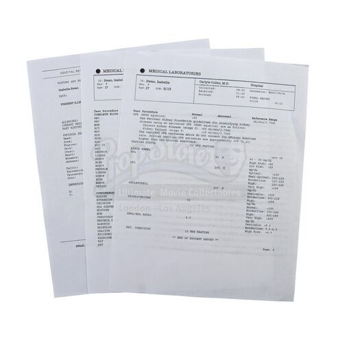 TWILIGHT (2008) - Bella Swan's Hospital Paperwork