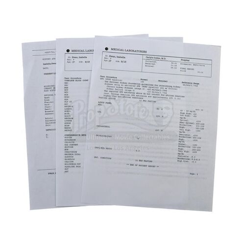 TWILIGHT (2008) - Bella Swan's Hospital Paperwork