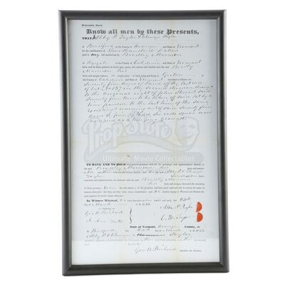 TWILIGHT (2008) - Edward Cullen's Framed Warranty Deed