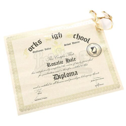 THE TWILIGHT SAGA: ECLIPSE (2010) - Rosalie Hale's High School Diploma