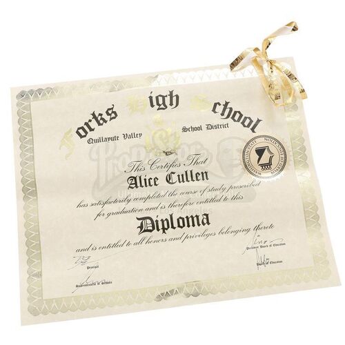 THE TWILIGHT SAGA: ECLIPSE (2010) - Alice Cullen's High School Diploma