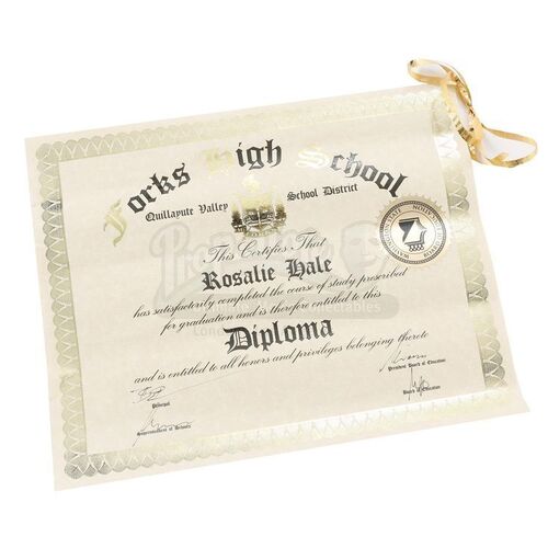 THE TWILIGHT SAGA: ECLIPSE (2010) - Rosalie Hale's High School Diploma