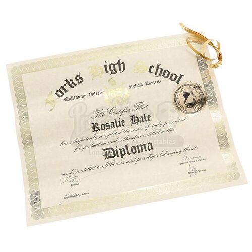 THE TWILIGHT SAGA: ECLIPSE (2010) - Rosalie Hale's High School Diploma