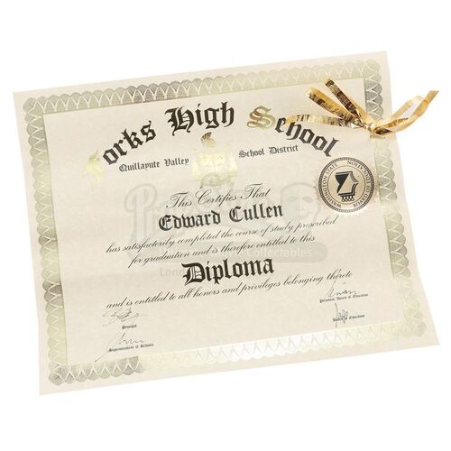 THE TWILIGHT SAGA: ECLIPSE (2010) - Edward Cullen's High School Diploma
