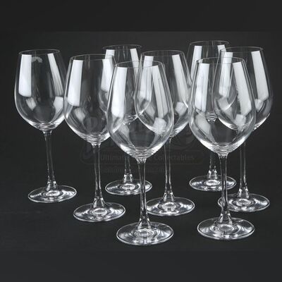 THE TWILIGHT SAGA: BREAKING DAWN PART 1 (2011) - Set of Eight Bella & Edward's Wedding Wine Glasses