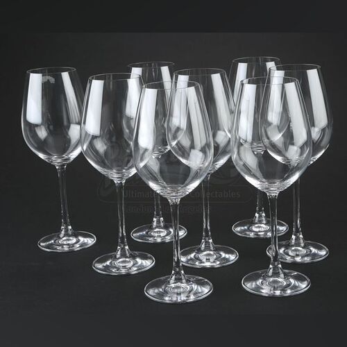 THE TWILIGHT SAGA: BREAKING DAWN PART 1 (2011) - Set of Eight Bella & Edward's Wedding Wine Glasses