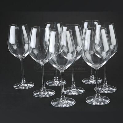 THE TWILIGHT SAGA: BREAKING DAWN PART 1 (2011) - Set of Eight Bella & Edward's Wedding Wine Glasses