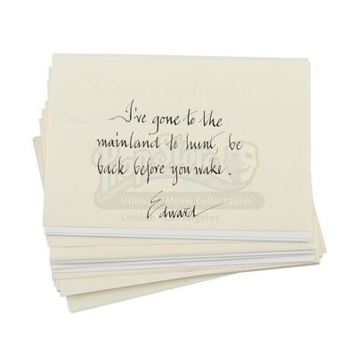 THE TWILIGHT SAGA: BREAKING DAWN PART 1 (2011) - Edward Cullen's Honeymoon Lettering Samples
