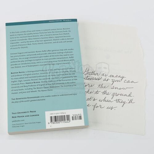 THE TWILIGHT SAGA: BREAKING DAWN PART 2 (2012) - Alice Cullen's Merchant of Venice Book and Note