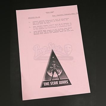 STAR WARS: A NEW HOPE (1977) - Production Bulletin - 20