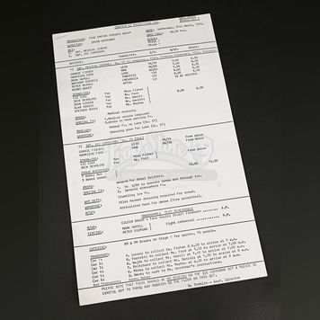 STAR WARS: THE EMPIRE STRIKES BACK (1980) - Production-Used Call Sheet - 7