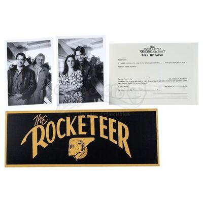 Lot # 222: THE ROCKETEER (1991) - Bigelow Bill of Sale, Dash Card, and Character Photos