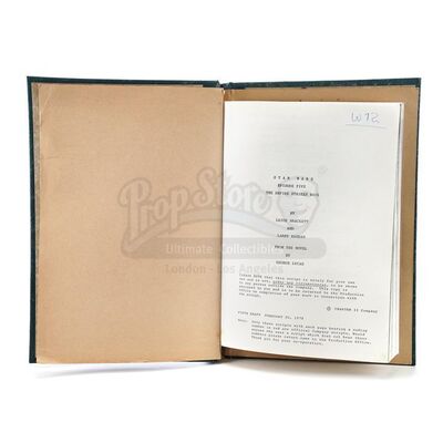 Lot # 301: STAR WARS - EP V - THE EMPIRE STRIKES BACK (1980) - Carrie Fisher's Heavily Annotated, Leather-Bound Fifth Draft Script