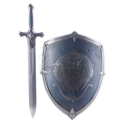 Lot # 413: WARCRAFT (2016) - Alliance Foot Soldier's Sword and Shield