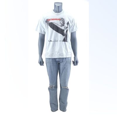 Lot # 421: WAYNE'S WORLD 2 (1993) - Garth Algar's (Dana Carvey) Led Zeppelin T-Shirt and Jeans