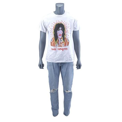 Lot # 422: WAYNE'S WORLD 2 (1993) - Garth Algar's (Dana Carvey) Todd Rundgren T-Shirt and Jeans