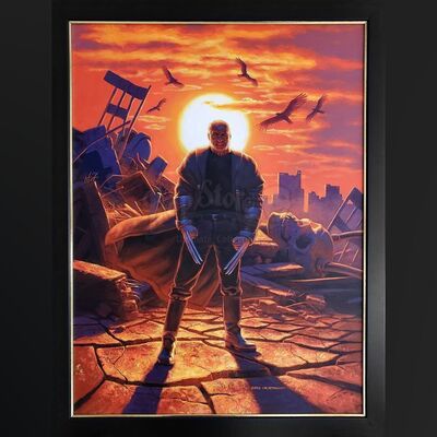 Lot # 428: OLD MAN LOGAN (2015) - Hand-Painted Greg Hildebrandt No. 5 Variant Incentive Cover Artwork