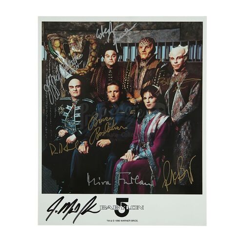 Lot # 486: BABYLON 5 (T.V. SERIES, 1993 - 1998) - Cast-Autographed Promotional Still
