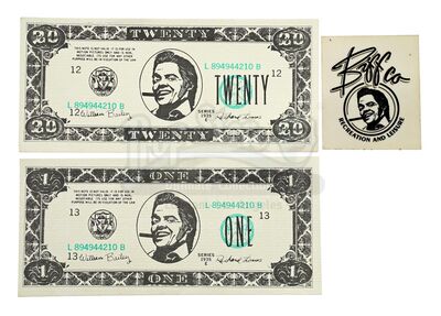 Lot # 491: BACK TO THE FUTURE PART II (1989) - Two Biffco Currency Notes and Biffco Sticker