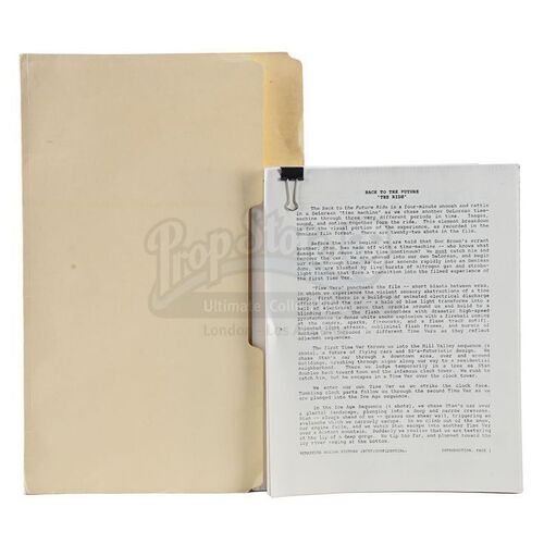Lot # 496: BACK TO THE FUTURE: THE RIDE (THEME PARK RIDE, 1991 - 2007) - Shot Breakdown Sheets