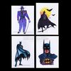 Lot # 501: BATMAN (1989) - Bob Ringwood Printed Production Costume Designs for Batman (Michael Keaton) and the Joker (Jack Nicholson)