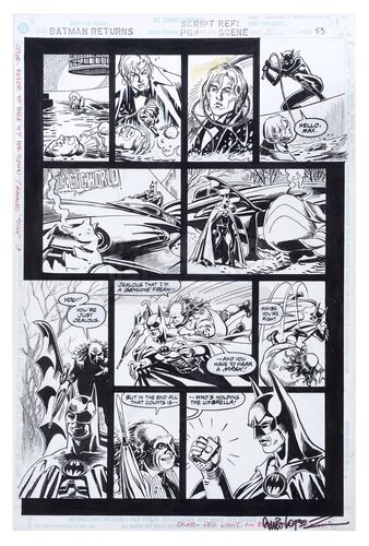 Lot # 507: BATMAN RETURNS (1992) - Batman Returns: Movie Adaptation No. 1 Page 53 by Steve Erwin and Jose Luis Garcia-Lopez